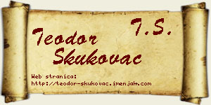 Teodor Skukovac vizit kartica